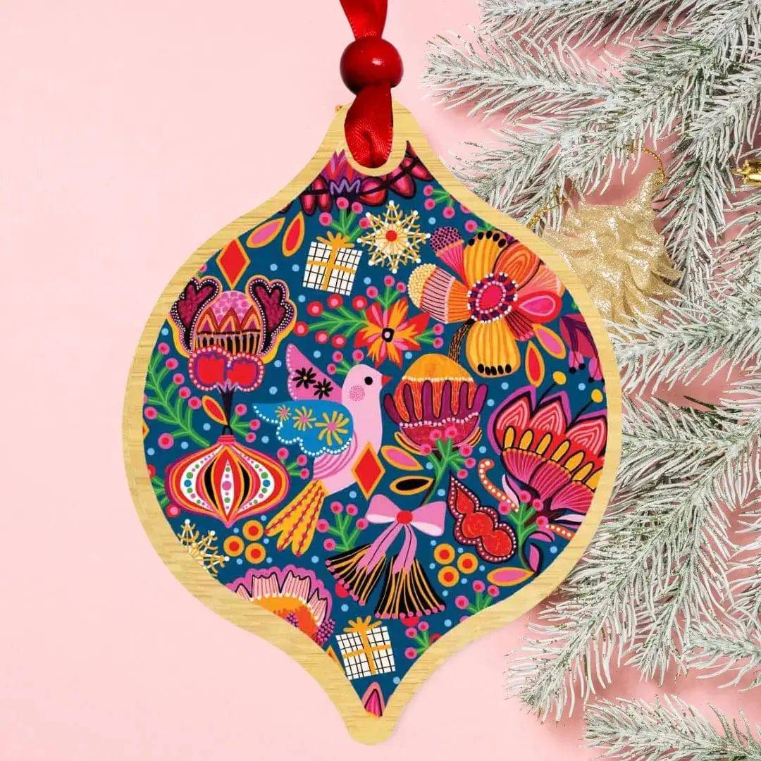 Christmas Ornaments & Holiday Cards Set - Australian-Themed Xmas Decor for Tree & Festive Greetings | Perfect for Home, Office & Gift Giving