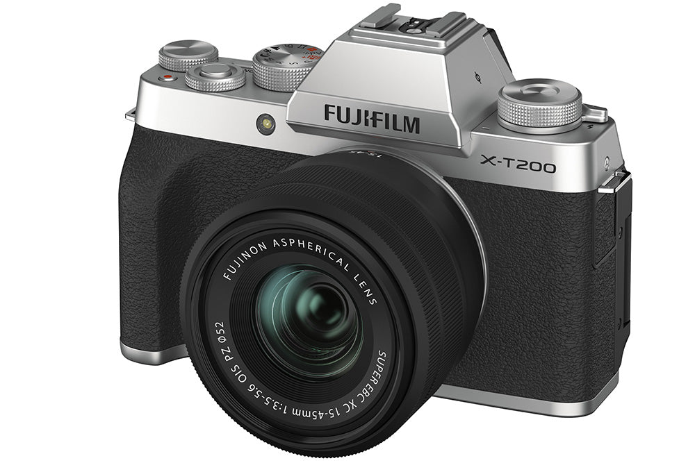 FUJIFILM X-T200 Mirrorless Digital Camera with XC15-45mm Lens Kit (Silver) - Perfect for Travel Photography & Vlogging