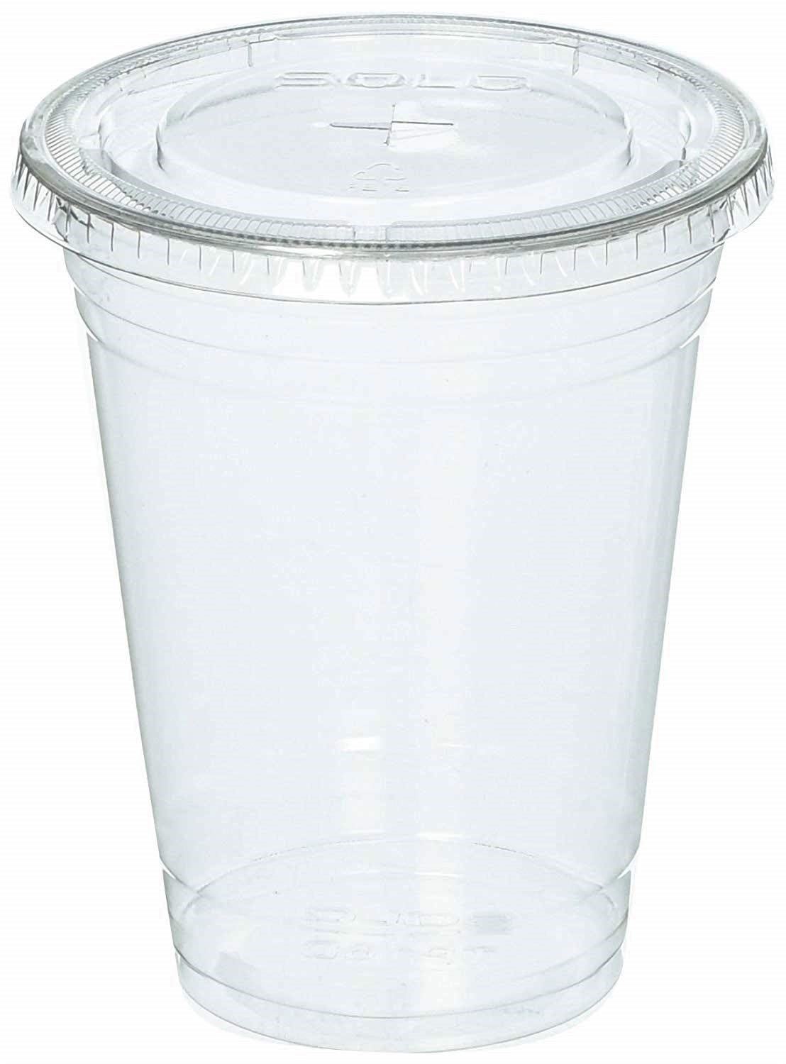 100 Sets 24oz Clear Plastic Cups with Flat Lids - Disposable Cold Drink Cups for Iced Coffee, Bubble Tea, Smoothies, Milkshakes & Party Beverages - Perfect for Cafes, Takeout & Home Use