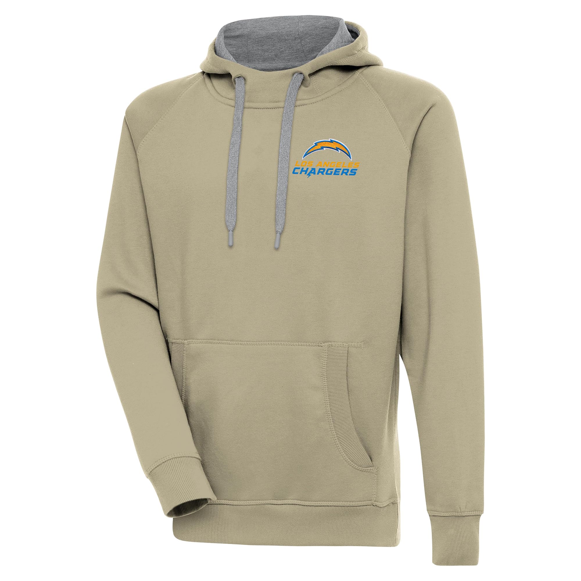 Antigua Men's Khaki Los Angeles Chargers Victory Pullover Hoodie - NFL Fan Apparel for Game Day & Casual Wear