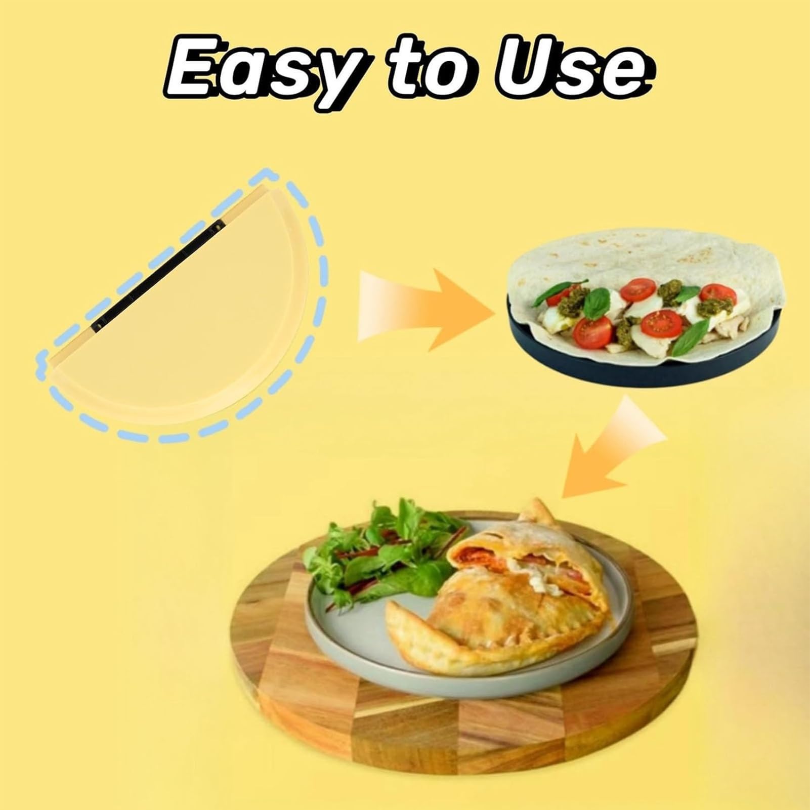 Crimpet Wrap Toastie Maker - Easy to Use Sandwich Sealer & Tortilla Folder for Burritos, Calzones, Enchiladas | Perfect for Quick Lunches, Picnics & Party Snacks