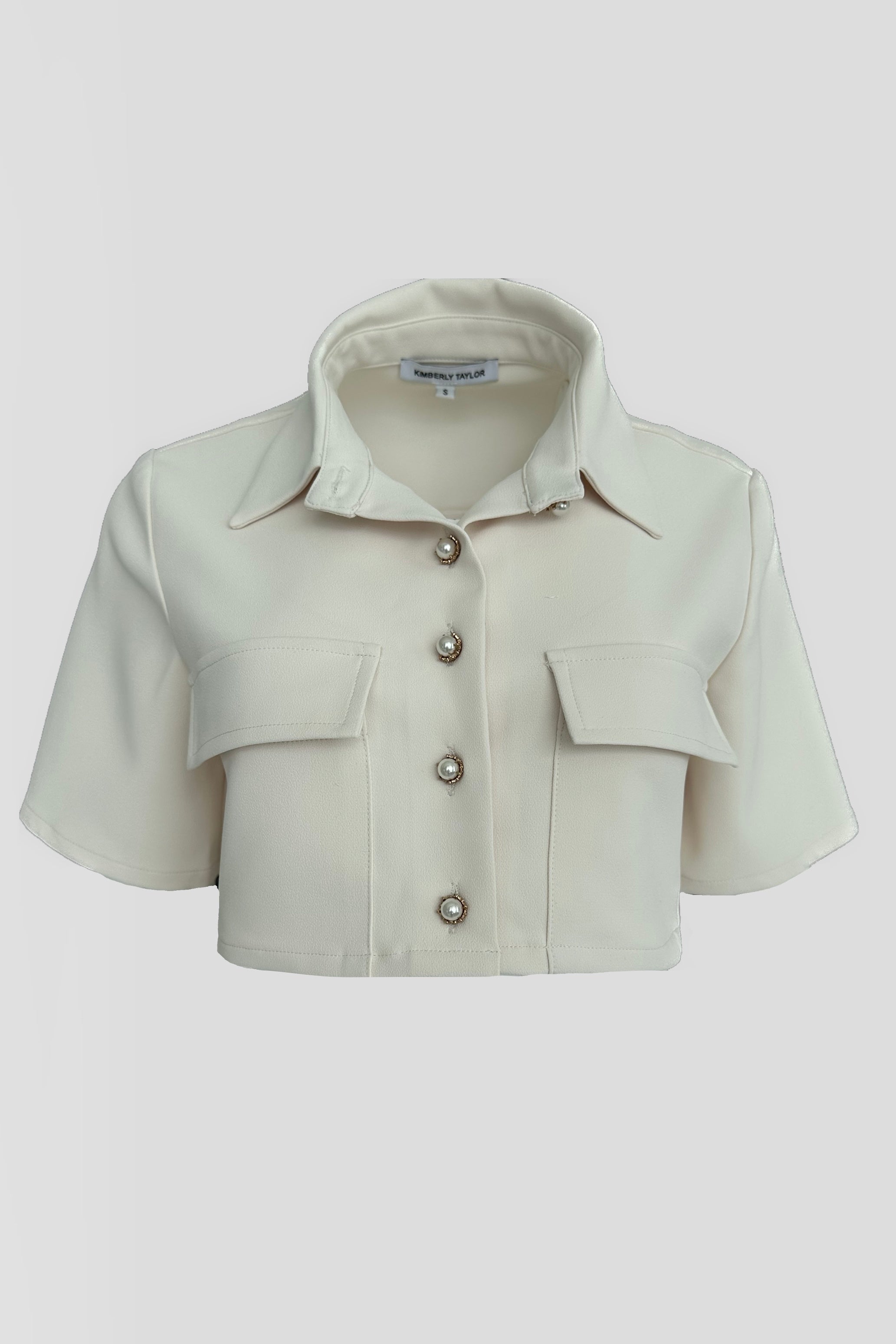 Elegant Ivory Crepe Riviera Top for Women | Flowy Summer Blouse | Perfect for Beach Vacations, Date Nights & Casual Outings
