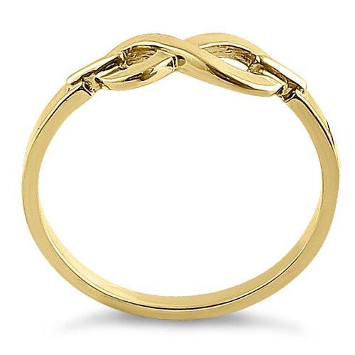 14K Solid Yellow Gold Infinity Promise Ring for Women - Symbol of Eternal Love, Perfect for Anniversaries, Engagements & Romantic Gifts