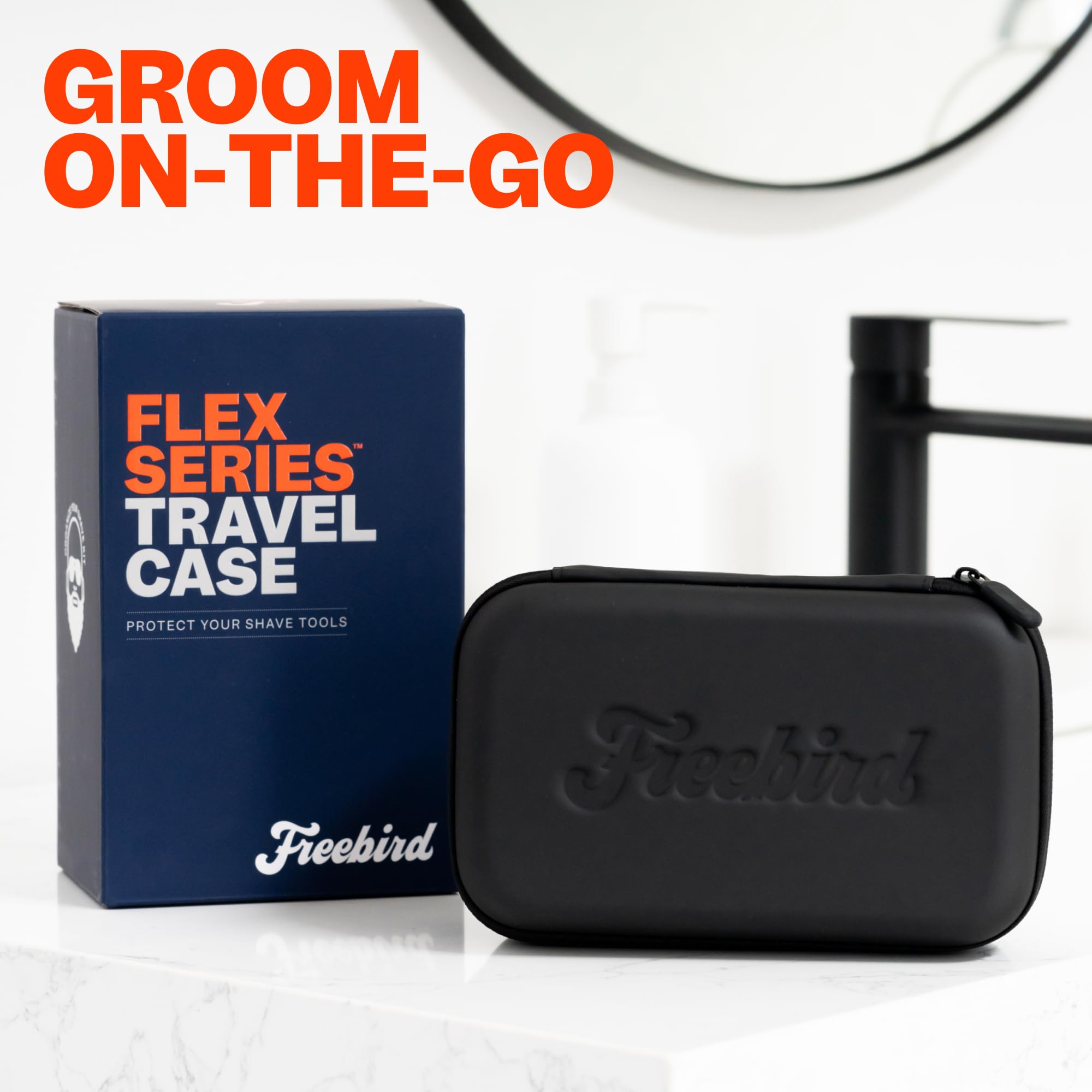 Freebird FlexSeries™ Travel Case & Replacement Blades - Premium Shaving Protection & Precision for FlexSeries Shavers | Perfect for Travel, Home & On-the-Go Grooming