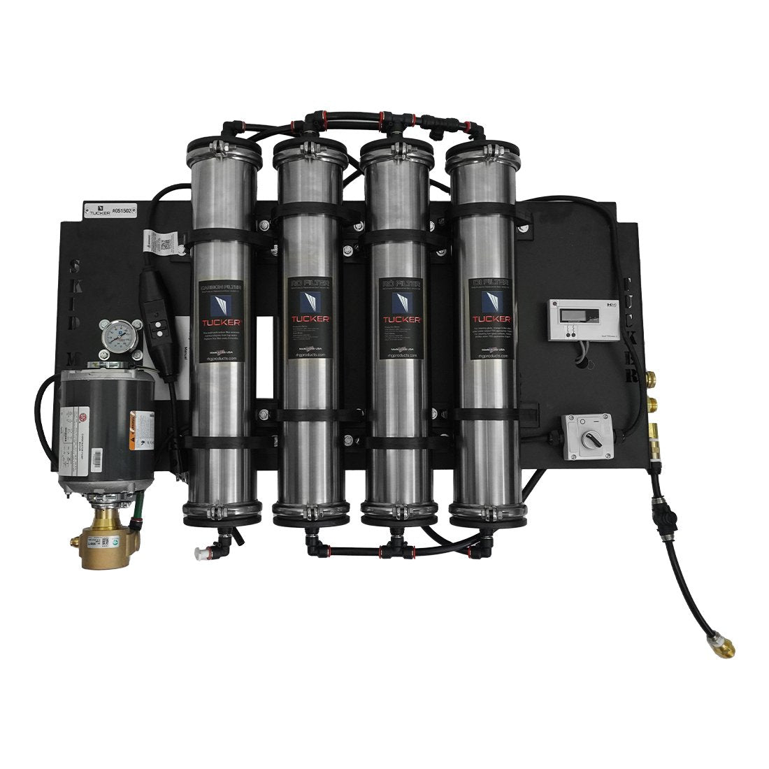Tucker Skid Mount RO/DI Water Filtration System - Commercial & Industrial Reverse Osmosis Water Purifier for Marine, Agriculture, and Food Processing Applications