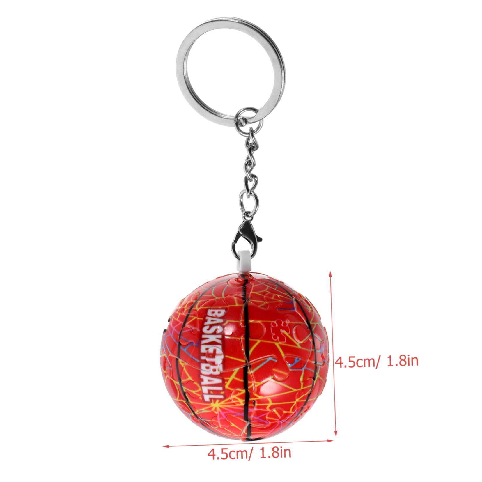 Basketball Keychain - Puzzle Pendant Keyring for Sports Fans