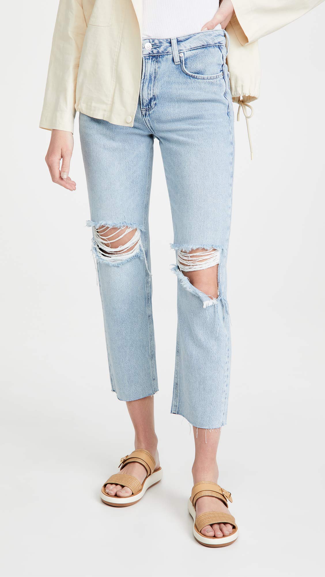 PAIGE Women's Noella Straight Leg Jeans - High Waist Denim Pants for Casual Wear & Everyday Outfits
