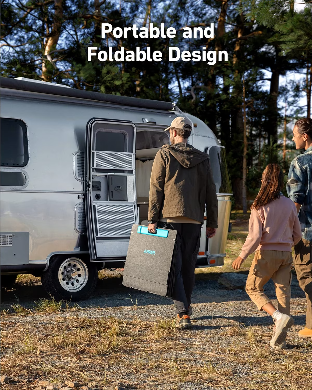 Anker 531 Portable 200W Solar Panel - Foldable Solar Charger for Camping, RV, Hiking & Outdoor Power | High-Efficiency SunPower Solar Cells | USB-C & USB-A Outputs | Waterproof & Durable Design