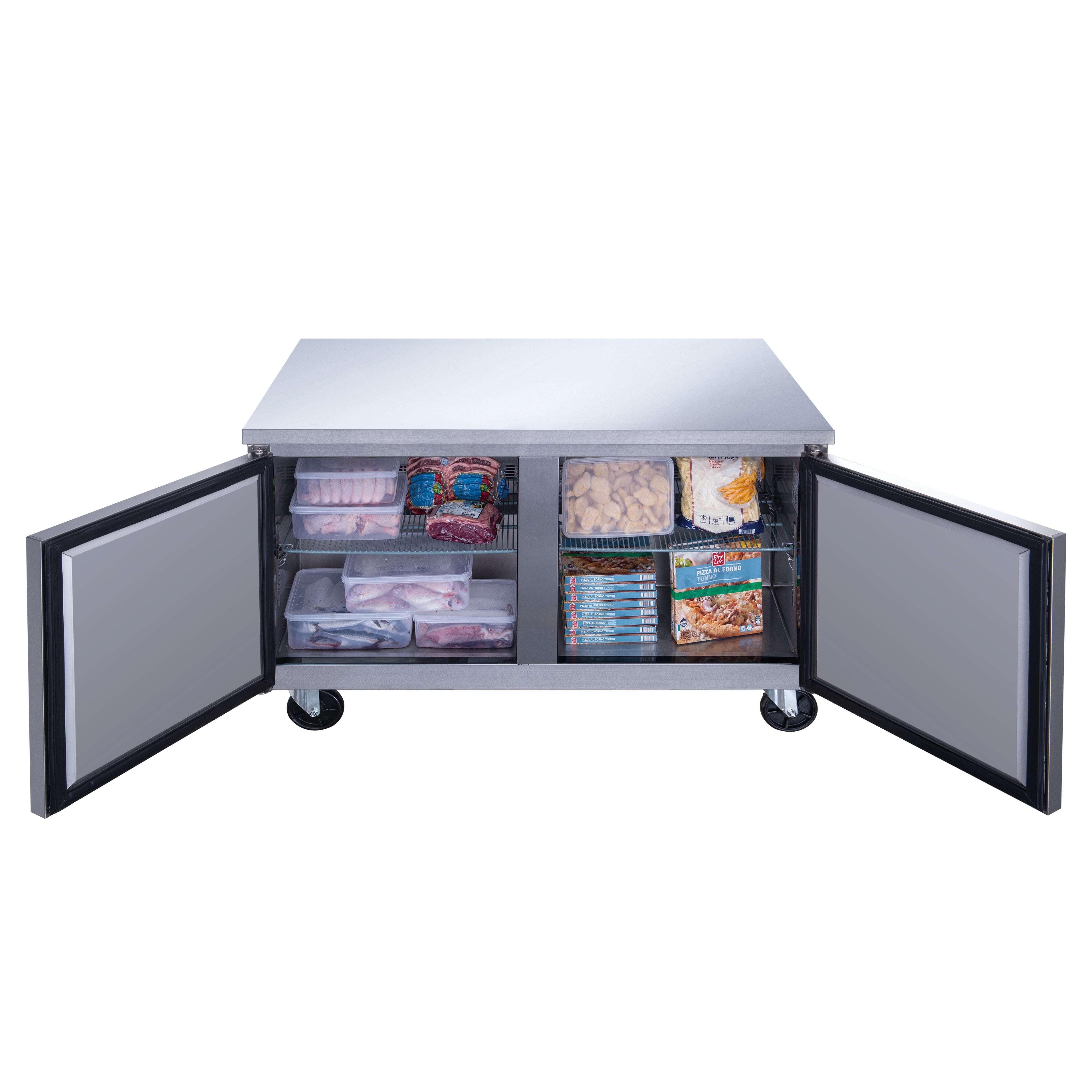 Dukers DUC60F 2 Door Undercounter Commercial Freezer - Stainless Steel, 60