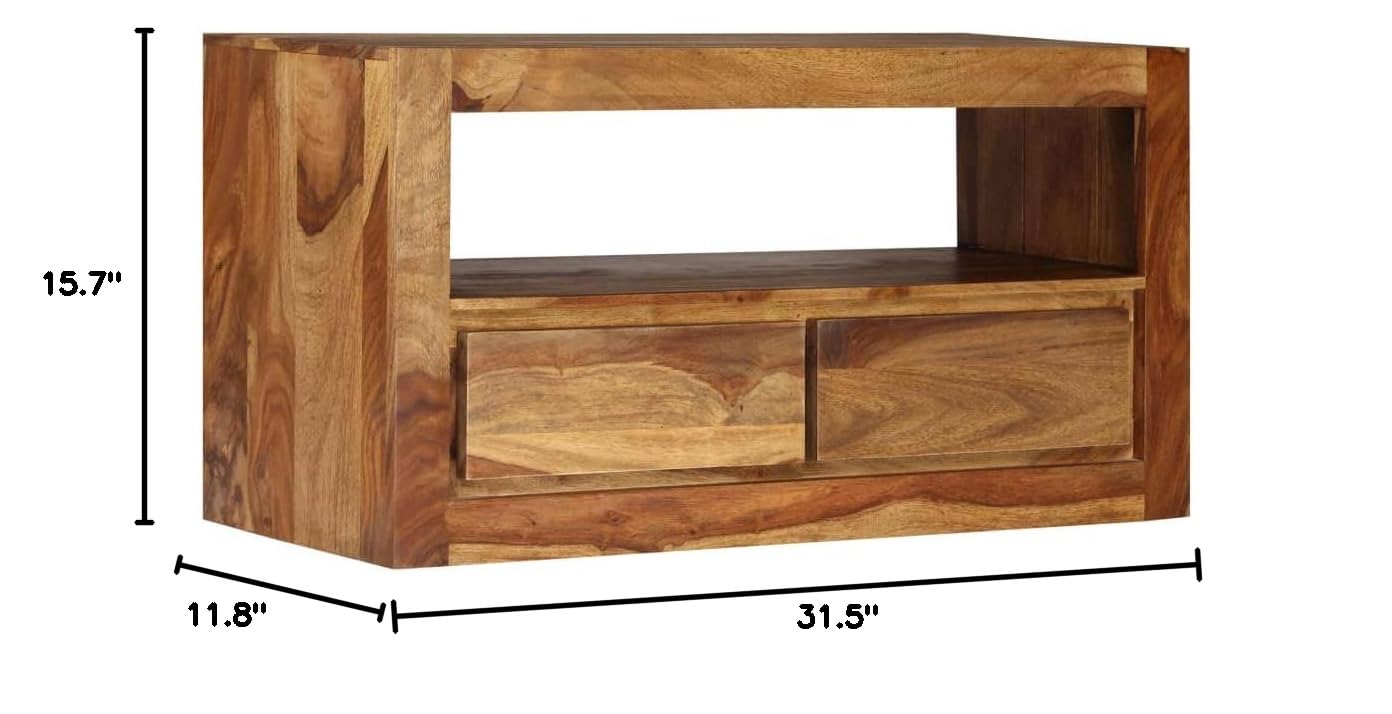 Solid Sheesham Wood TV Stand 31.5
