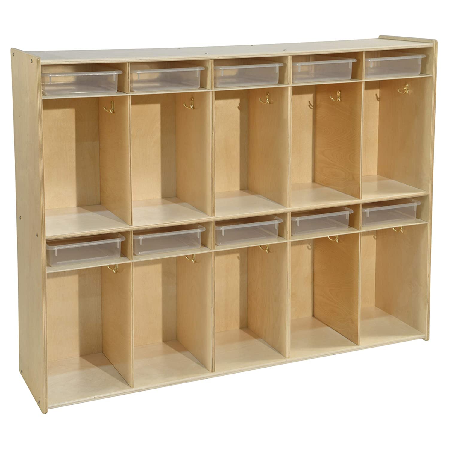 Contender Toddler 10-Section Locker with Translucent Trays - Kids Bedroom Storage Organizer with Cubby Mailbox | Homeschool & Classroom Organization Supplies | Ready-to-Use Fully Assembled | Perfect for Daycare, Preschool & Home Learning Spaces