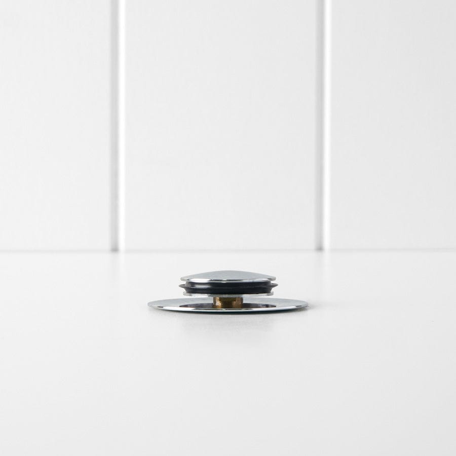 Pop Up Waste Chrome Overflow Bathroom Sink Drain Stopper - Perfect for Bathroom, Kitchen, and Utility Sink Drainage Control