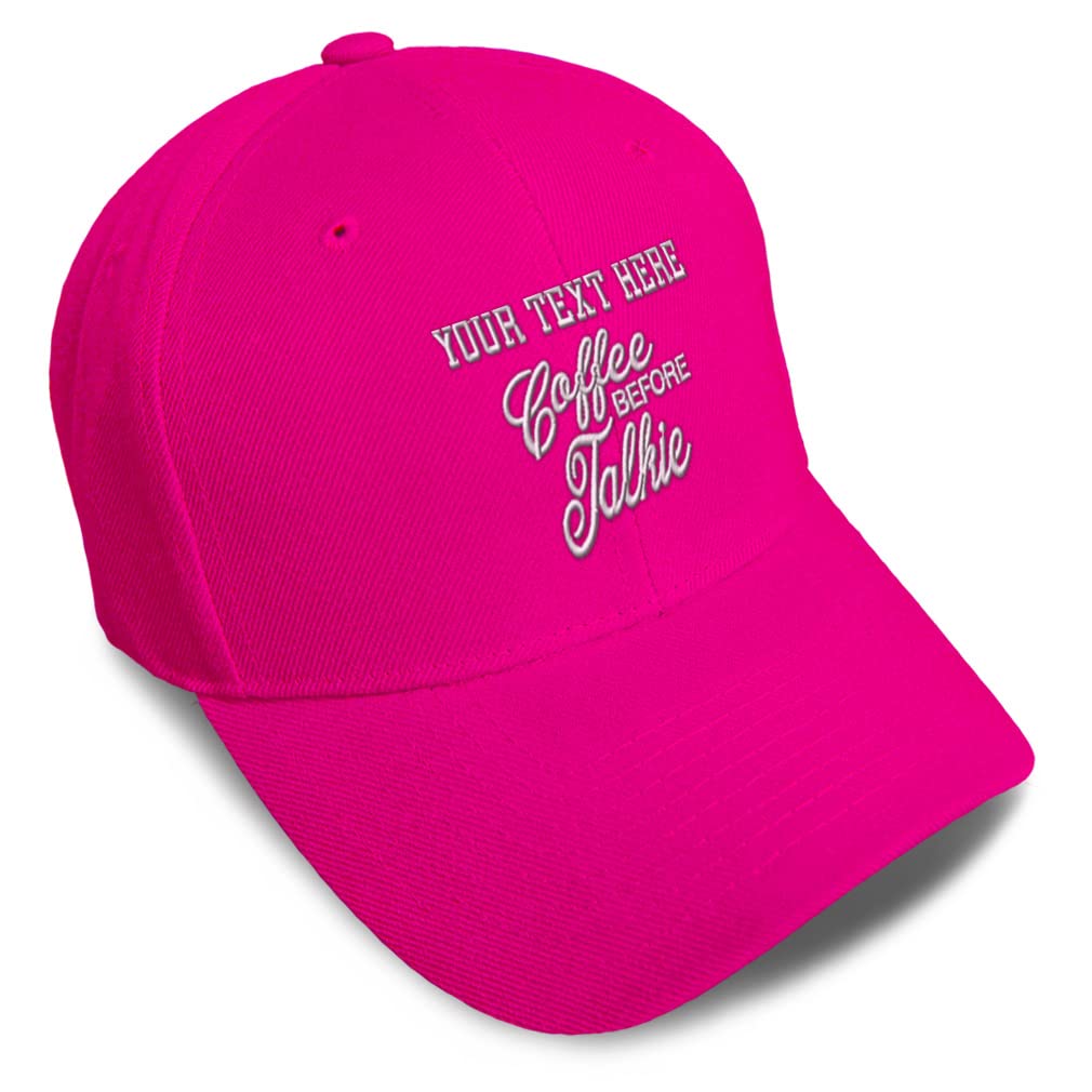 Custom Baseball Cap - Coffee Before Talkie Inspirational Dad Hat for Men & Women - Perfect for Casual Wear, Sports & Gifts