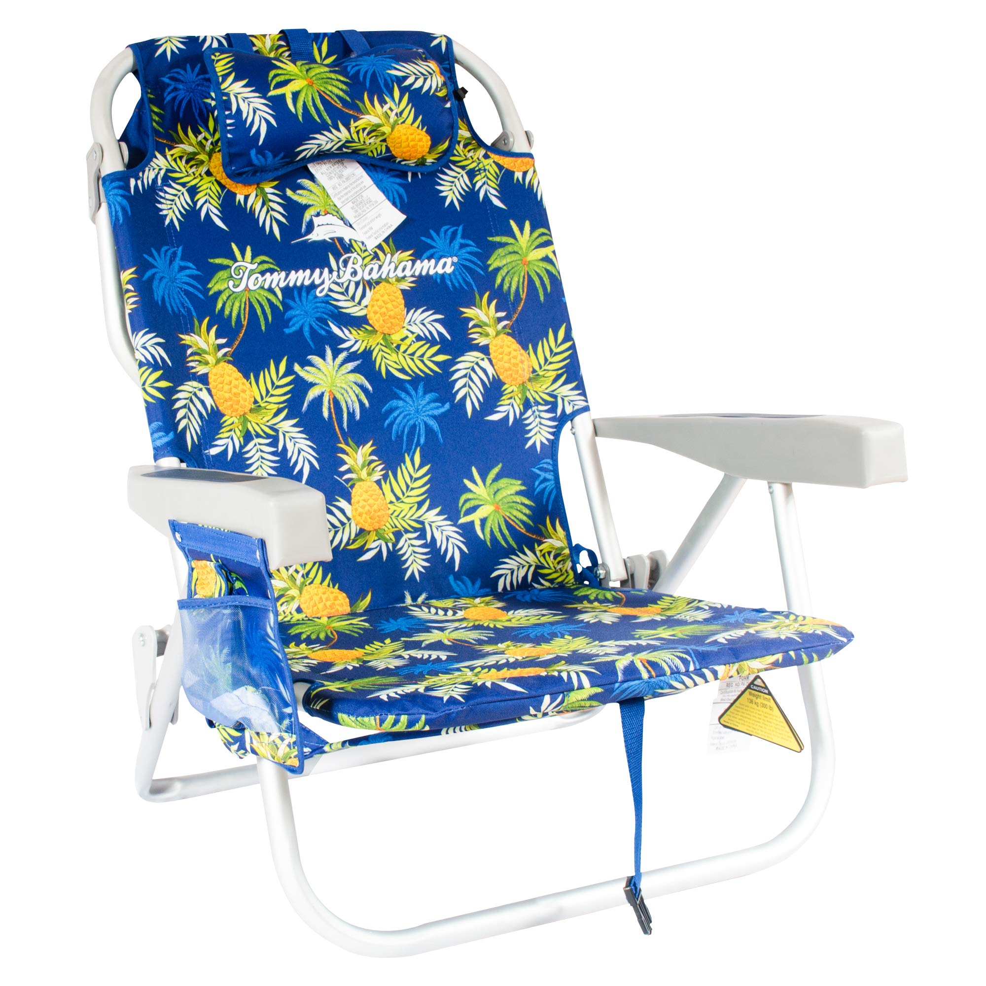 Tommy Bahama Blue Pineapple Backpack Cooler - Insulated Beach Chair for Outdoor Picnics, Camping & Pool Parties | Portable & Durable Design