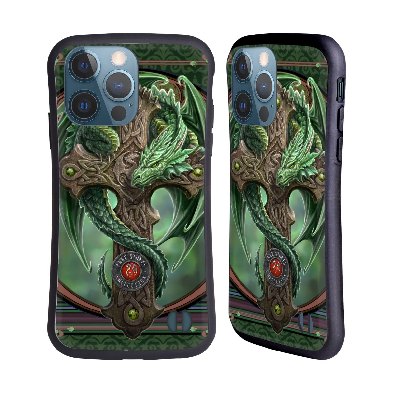 Officially Licensed Anne Stokes Woodland Guardian Dragons Hybrid Case for iPhone 13 Pro - Fantasy Art Protective Cover - Perfect for Gaming Enthusiasts & Fantasy Lovers
