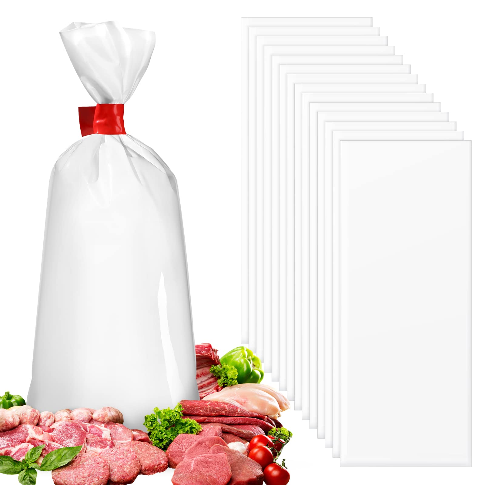 TaoBary 500 Pcs Premium White Meat Freezer Bags (1 lb) - Heavy Duty Wild Game & Beef Storage Bags for Long-Term Freezing, Vacuum Sealing & Food Preservation | Ideal for Hunting, Butchering & Bulk Meal Prep