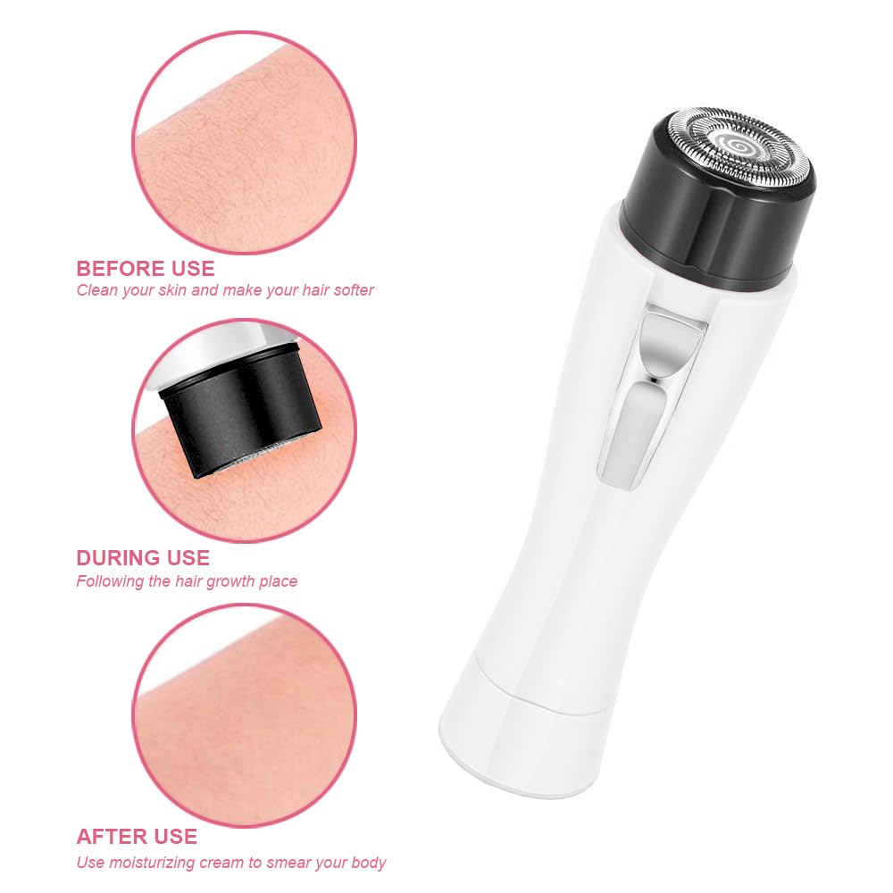 Mini Bikini Trimmer for Women - Cordless Electric Shaver for Painless Hair Removal, Wet & Dry Use - Perfect for Legs, Face, Arms, Armpit & Bikini Area - Portable & Rechargeable for Travel, Gym & Home Use
