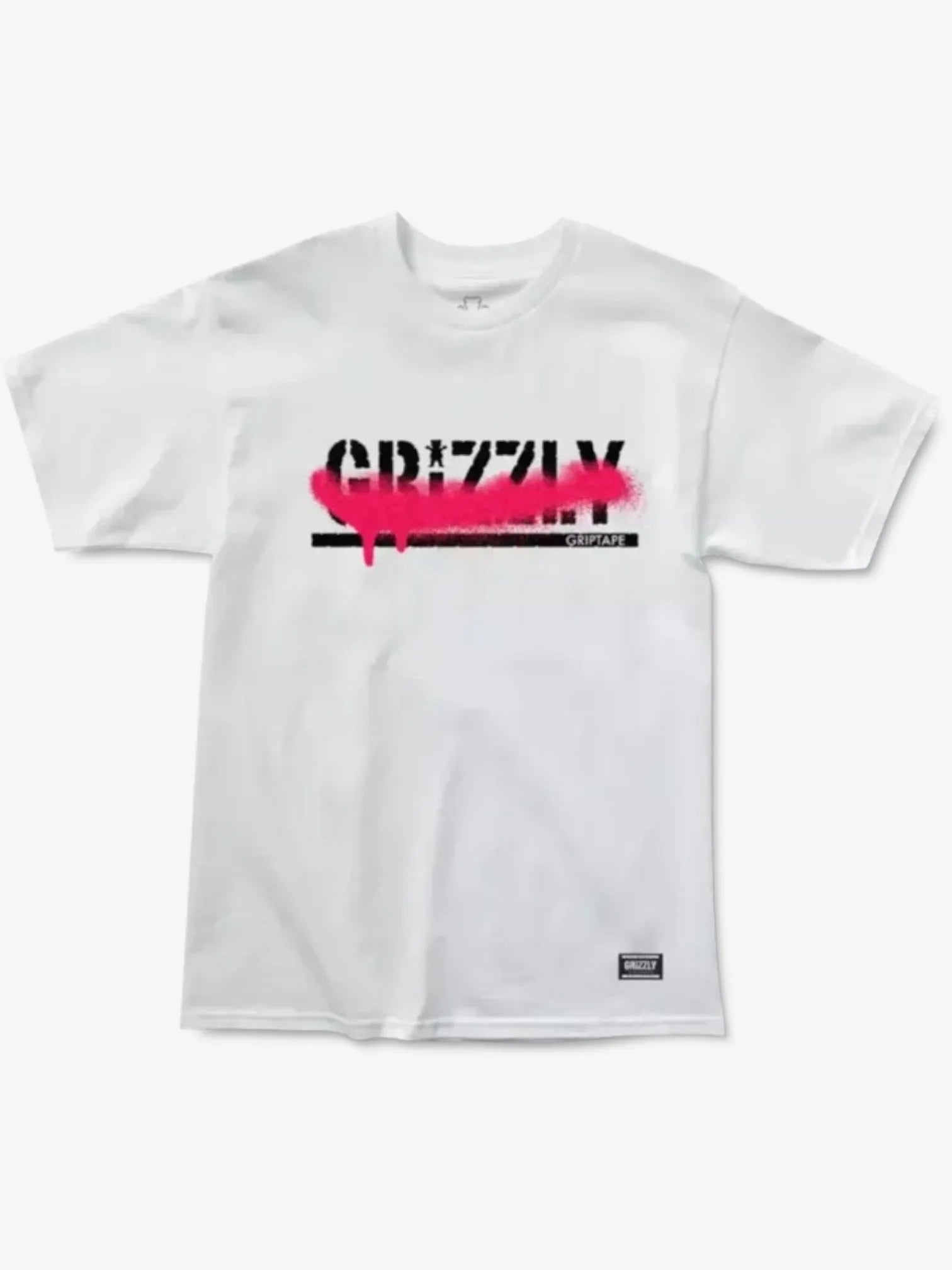 Grizzly Crossed Out White T-Shirt for Men - Comfortable Cotton Tee for Casual Wear, Street Style & Everyday Outfits