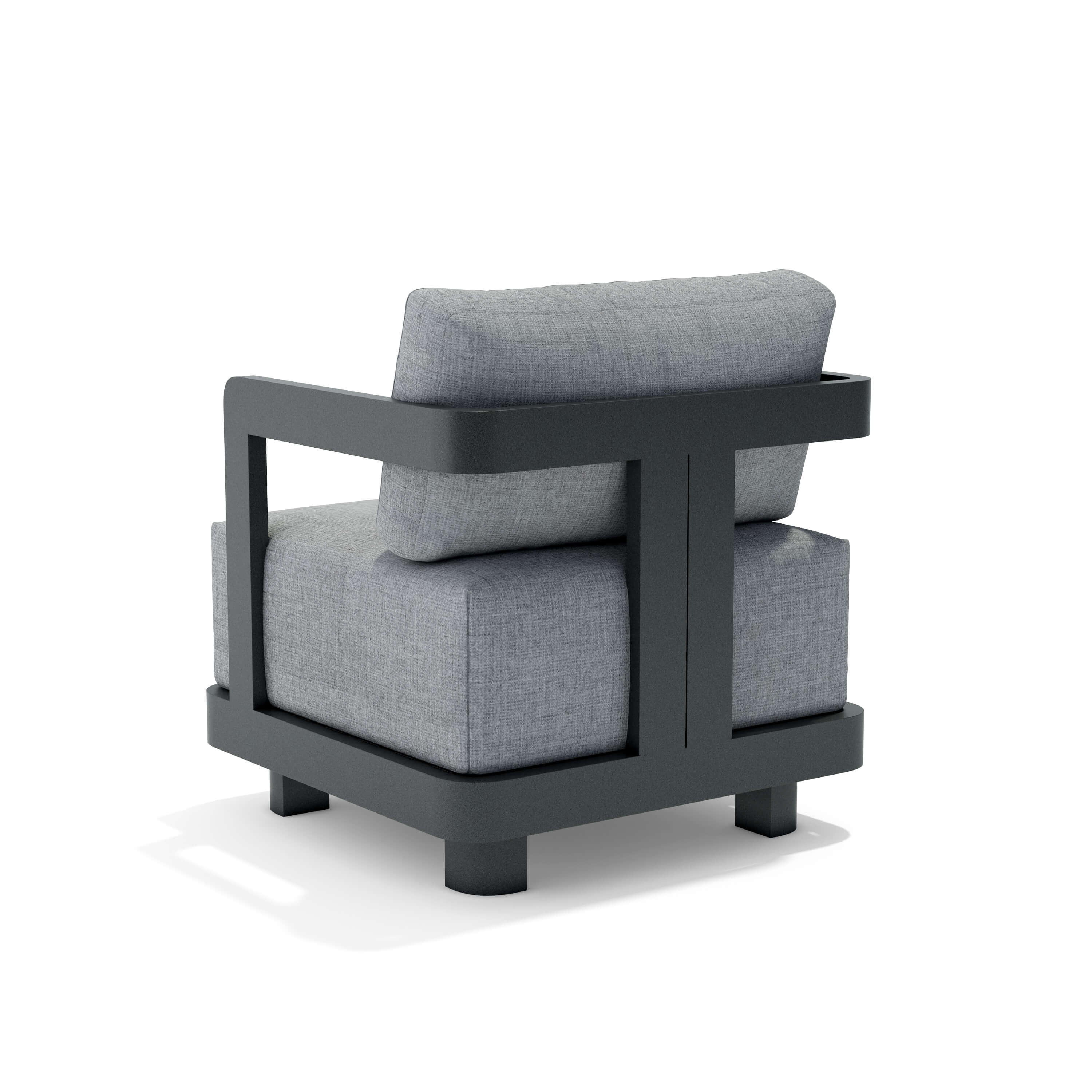 Granada Deep Seating Aluminum Armchair - Outdoor Patio Furniture for Garden, Poolside & Backyard Relaxation