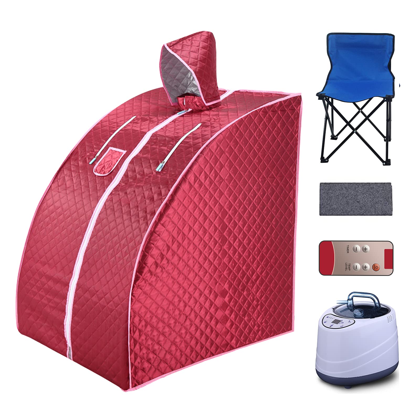 Portable Steam Sauna for Home Use - Personal Indoor Sauna Tent with Remote Control & Chair Included - One Person Relaxation Sauna for Detox, Weight Loss & Stress Relief - Perfect for Home Spa, Yoga Recovery & Post-Workout Relaxation