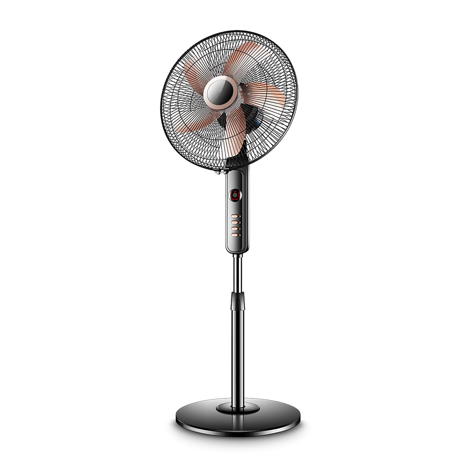 Yoo Portable Air Conditioners & Floor Fan - Adjustable Standing Pedestal with 5-Blade Oscillation, 3 Speed Settings & 1-Hour Timer | Perfect for Home, Office & Bedroom Cooling | Quiet & Energy Efficient