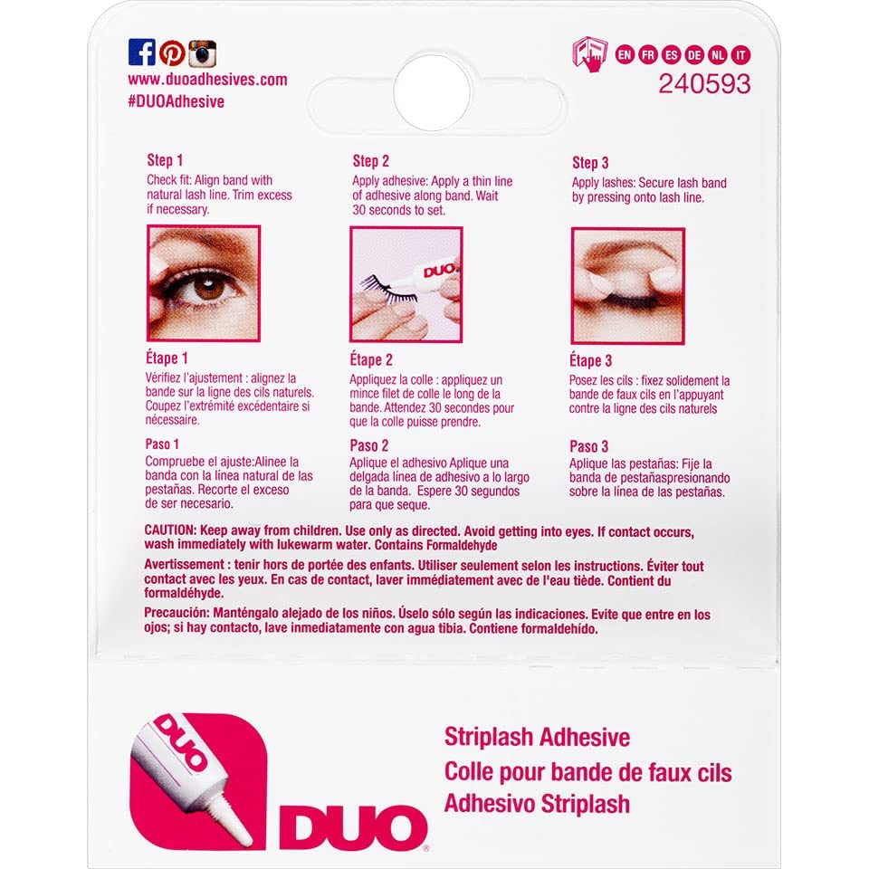 Huda Beauty False Eyelash Adhesive Glue - Clear White Lash Extension Glue for Natural Look - Waterproof & Long-Lasting Eyelash Glue - Perfect for Daily Wear, Special Occasions & Makeup Artists