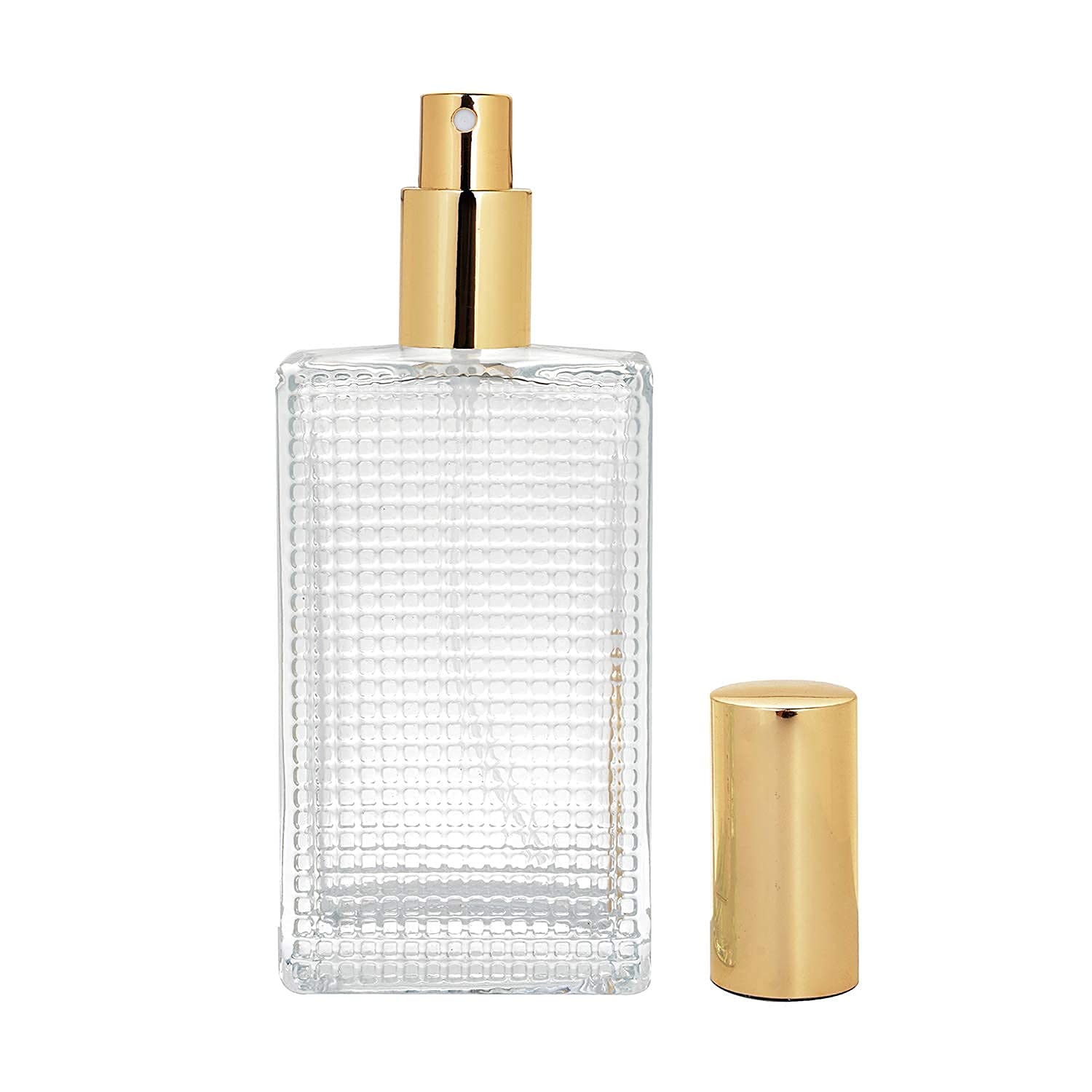 Refillable 100ml Glass Bottle with Spray Pump & Cap - Perfect for DIY Perfume, Essential Oils, Blends & Rose Water (Pack of 2) | Great for Travel, Home Fragrance & Gift Packaging