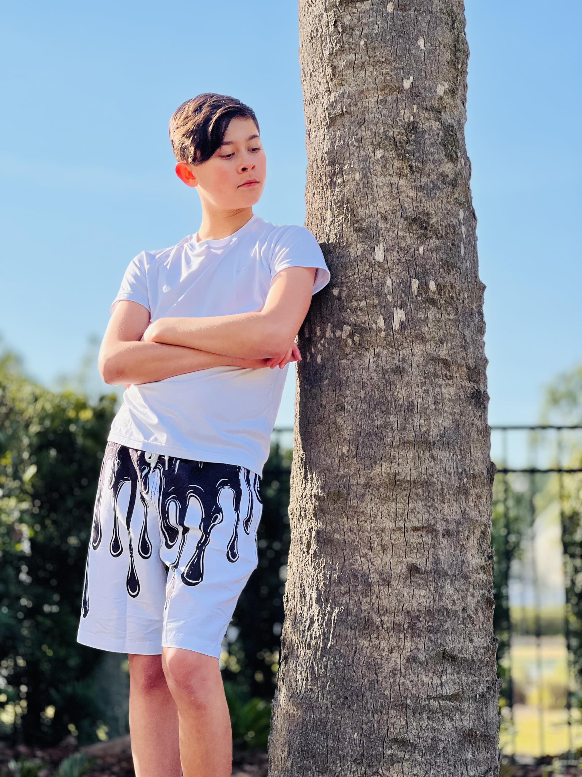 BFUSTYLE Boys Swim Trunks with Mesh Lining - Quick Dry Water Resistant Swim Shorts for Kids Age 5-14 - Perfect for Beach, Pool, and Summer Water Activities
