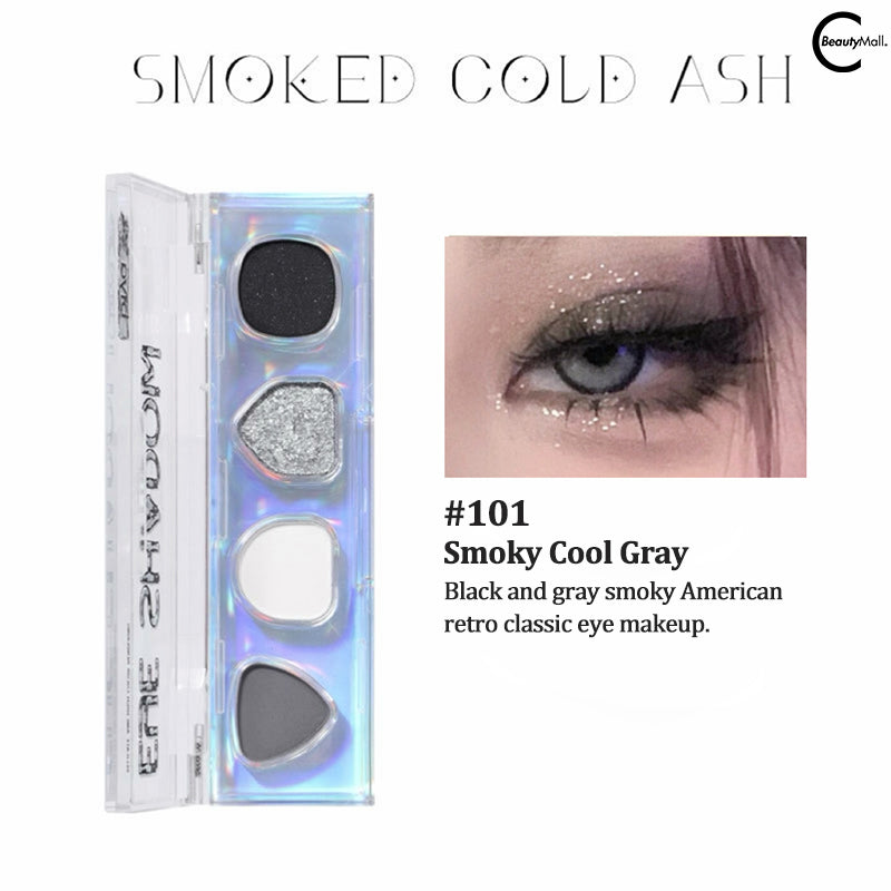 Cyberpunk 4-Color Eyeshadow Palette - Vibrant Long-Lasting Makeup for Parties, Cosplay & Night Out | Vegan & Cruelty-Free
