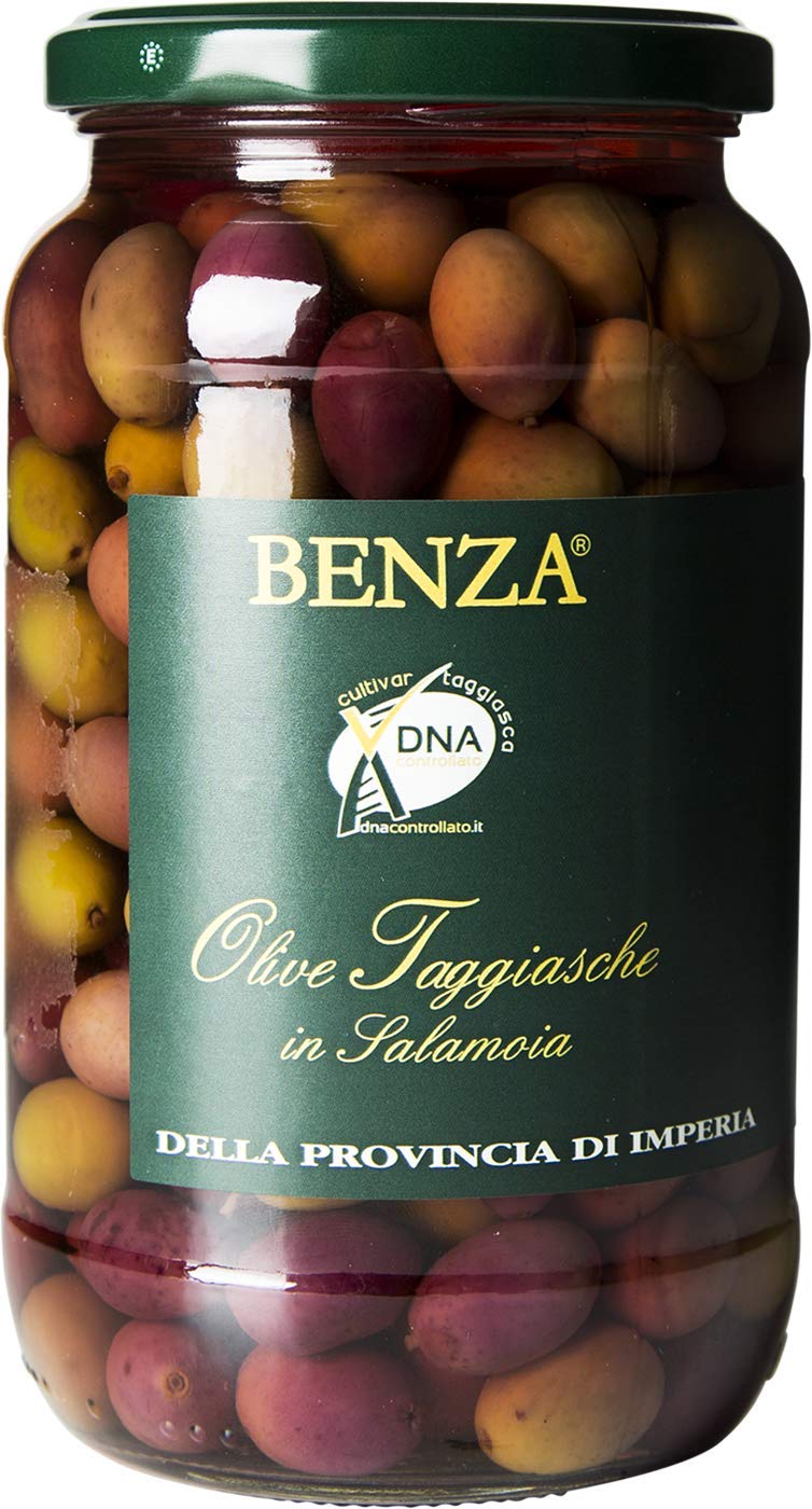 Premium Taggiasca Olives from Liguria, Italy | Benza Brand | Gourmet Italian Olives for Salads, Charcuterie Boards & Mediterranean Recipes