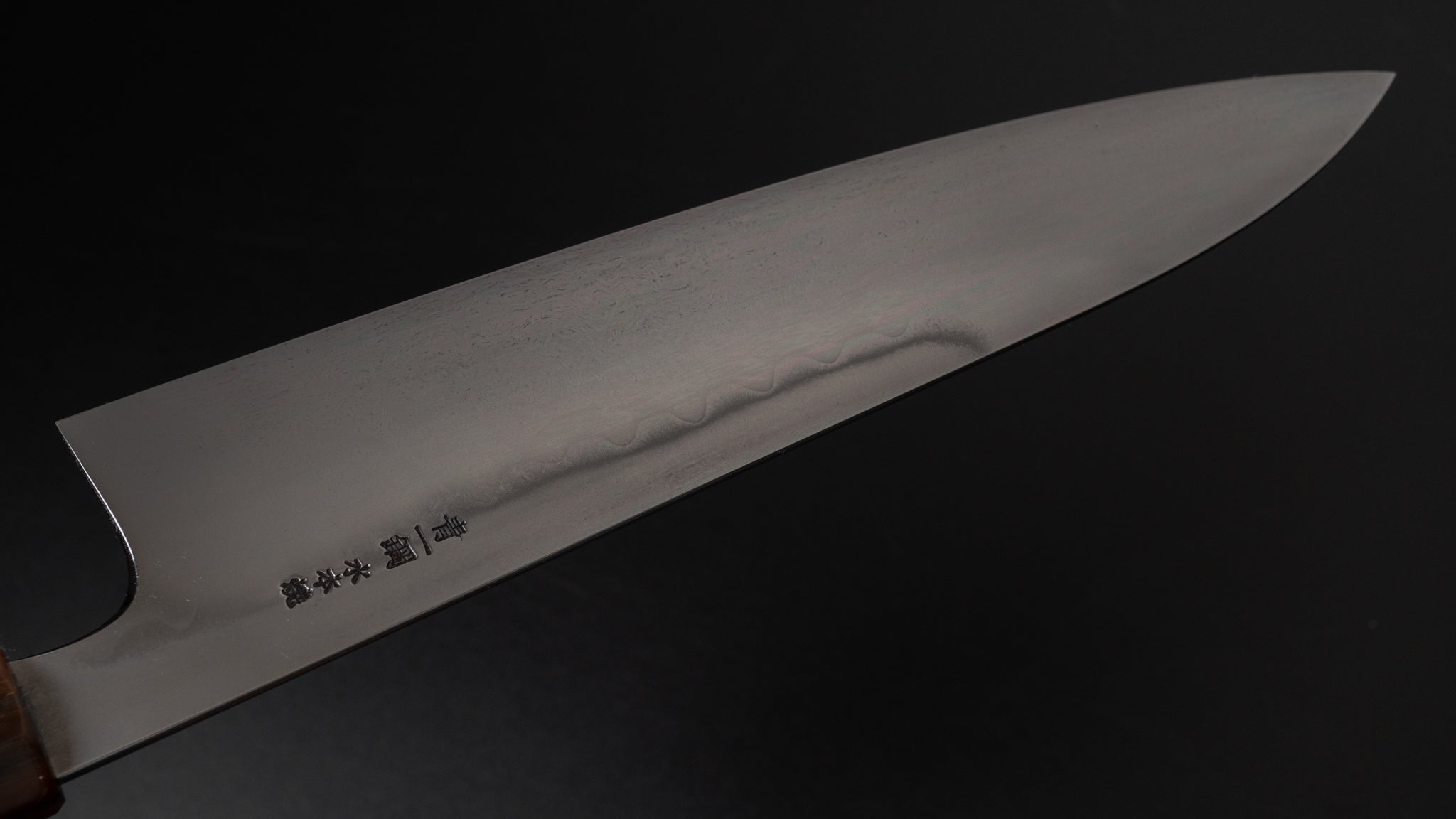 Hitohira Togashi Yohei Blue #1 Mizu Honyaki Gyuto 240mm Japanese Chef Knife - Taihei Makassar Ebony Handle (#017 with Saya) - Perfect for Sushi, Sashimi & Precision Cutting