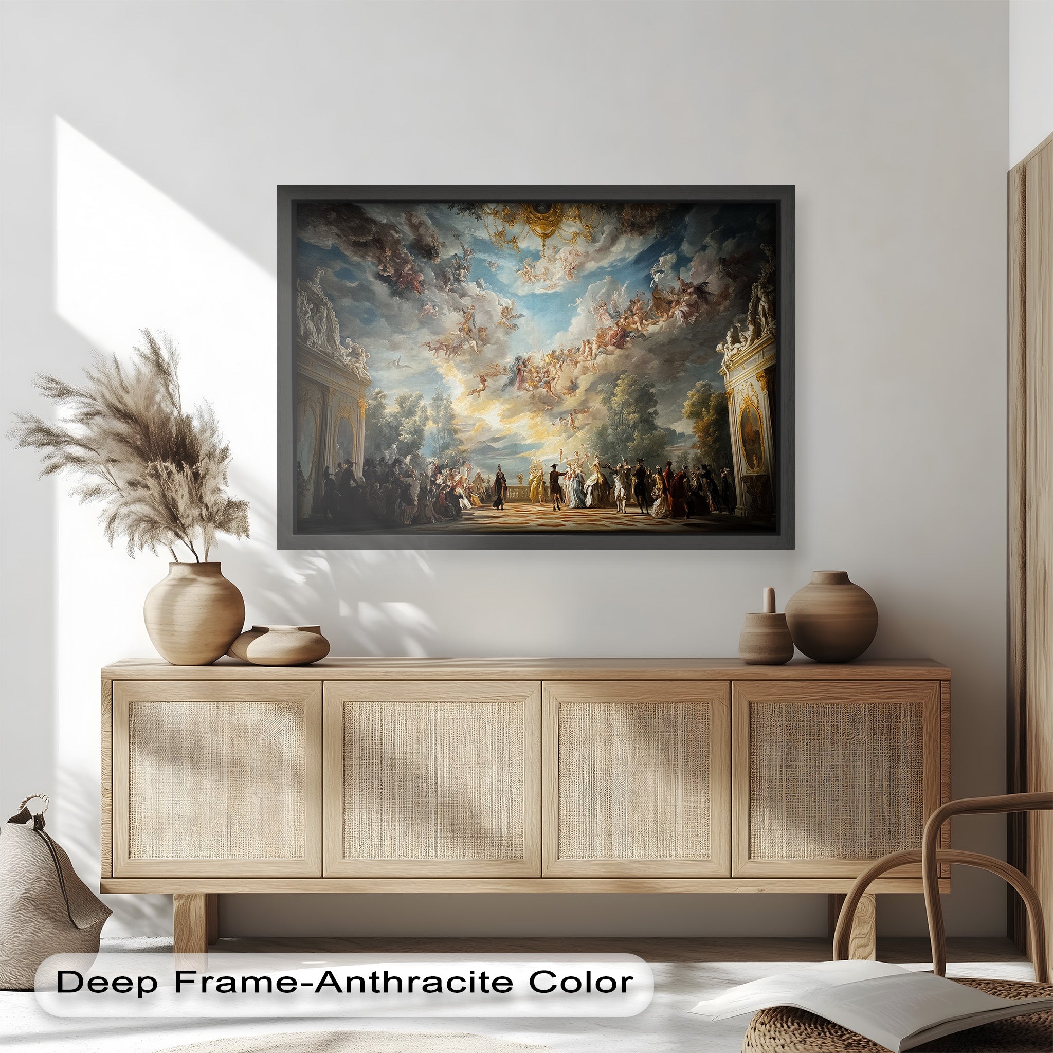 Baroque Heaven - Grand Ballroom Oil Painting | Classic Artwork for Home Decor, Office & Gallery | Perfect for Living Room, Dining Area & Wall Display