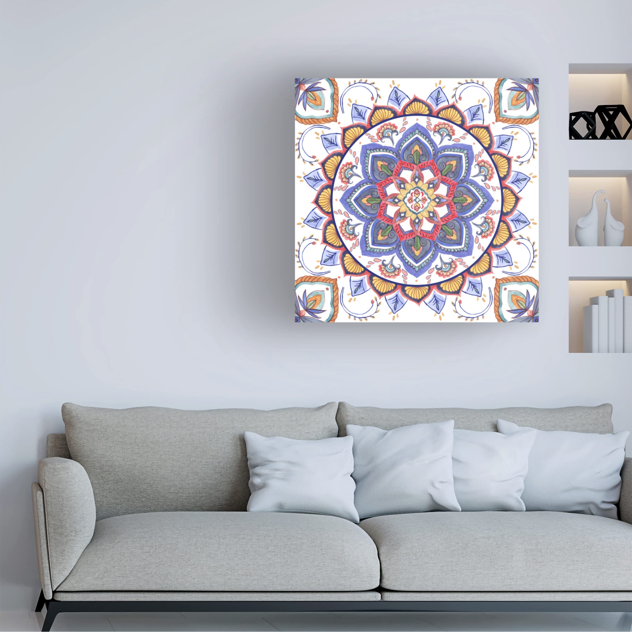 Trademark Fine Art 'Mandala Meditation III' Canvas Wall Art by Melissa Wang - Perfect for Yoga Studios, Meditation Spaces & Boho Home Decor