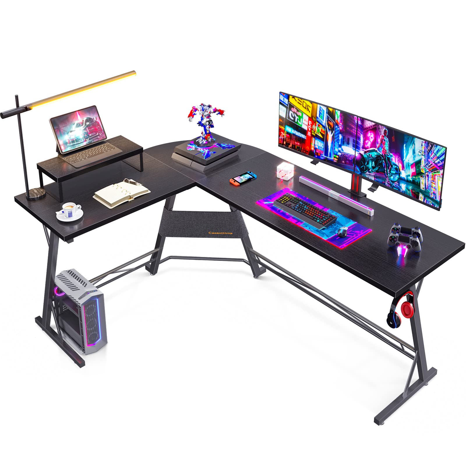 Premium L-Shaped Gaming Desk 66