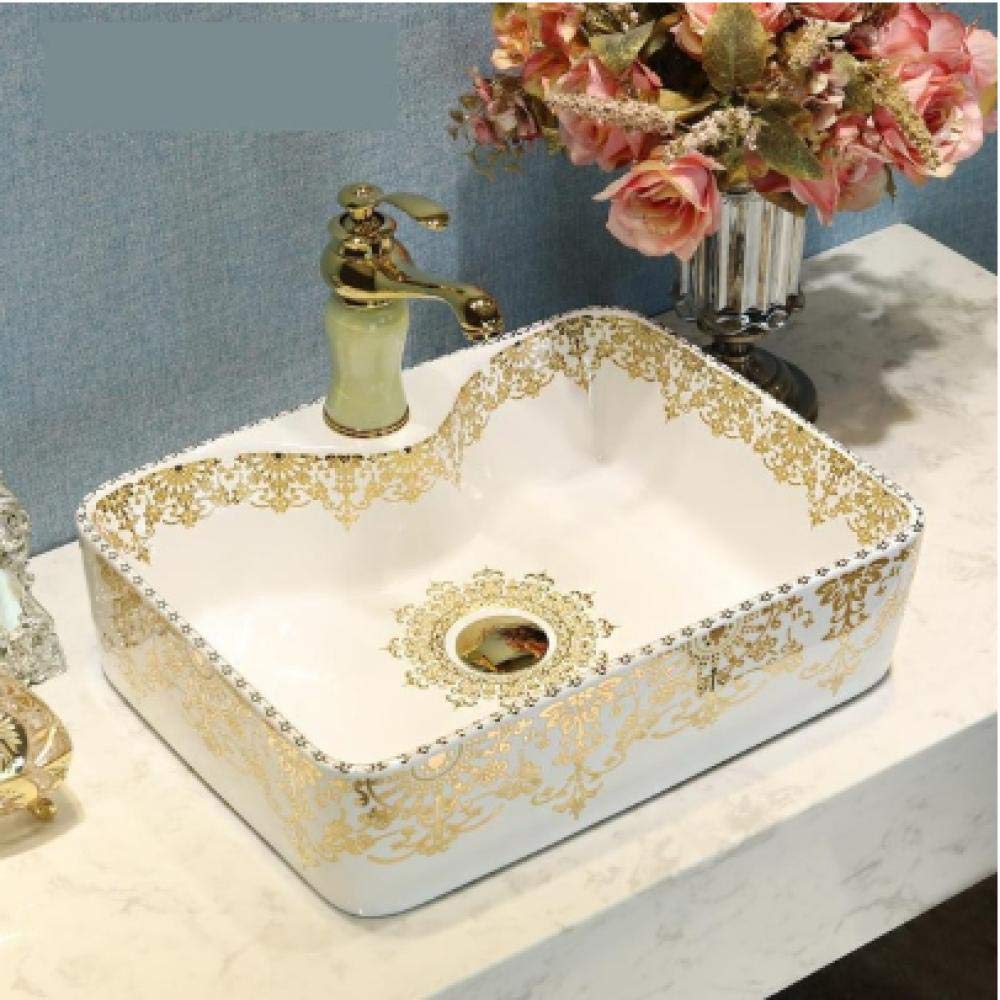 LEFEDA Ceramic Vessel Sink - Handcrafted Art Basin for Bathroom Vanity, Countertop Wash Basin with Modern Design, White Porcelain Sink for Powder Room, Guest Bath & Master Bathroom Decor