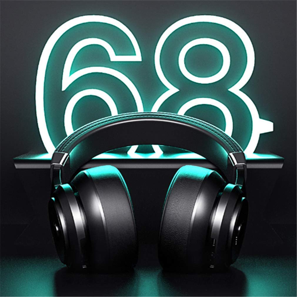 Wireless Bluetooth Headphones with Microphone, Foldable Over-Ear Headset with Soft Memory-Protein Earmuffs, Bluetooth 5.0 for Phone/PC/Laptop (Brown) - Perfect for Work, Travel & Gaming