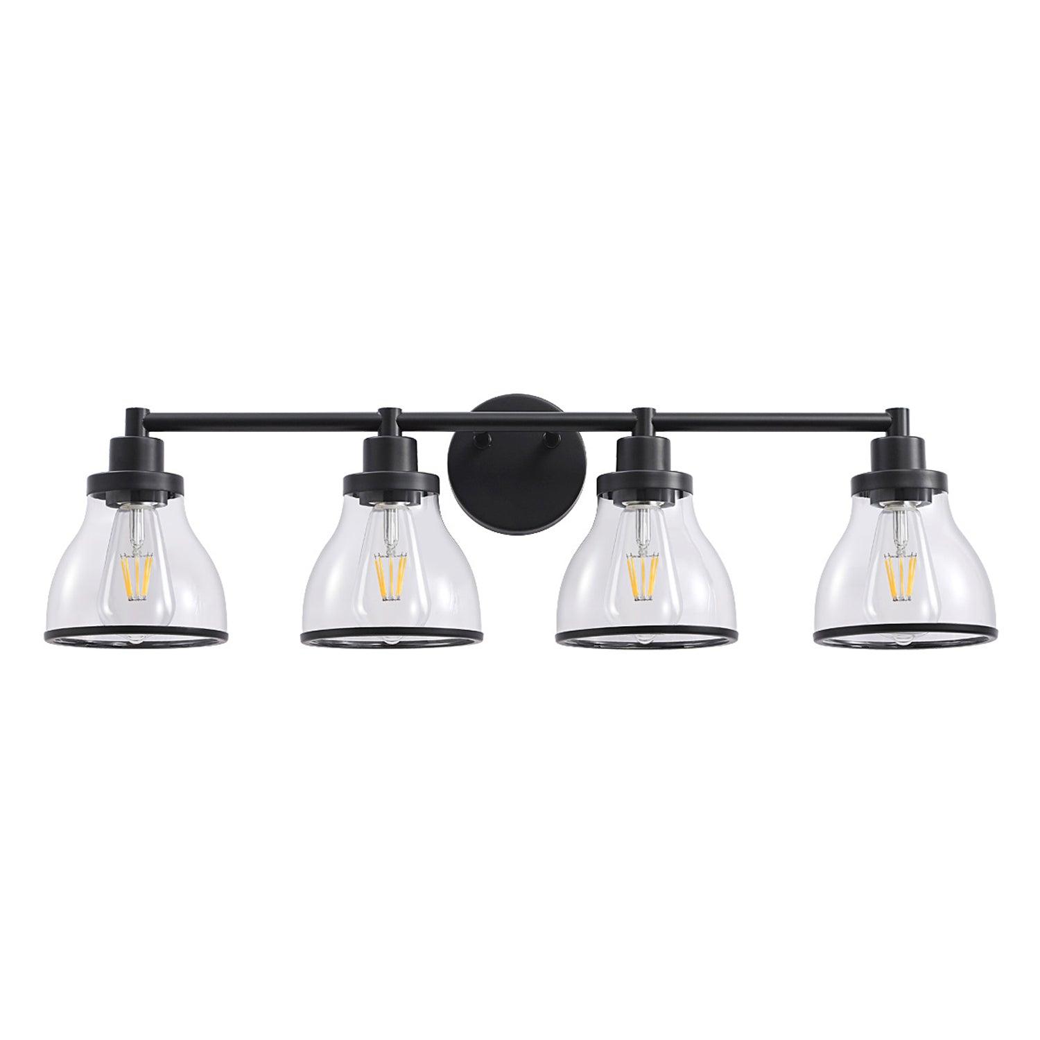 Hermosa Modern 4-Light Bathroom Vanity Light Fixture - Brushed Nickel Finish for Bathroom Mirror Lighting, Perfect for Modern Home Decor and Spa-Like Ambiance