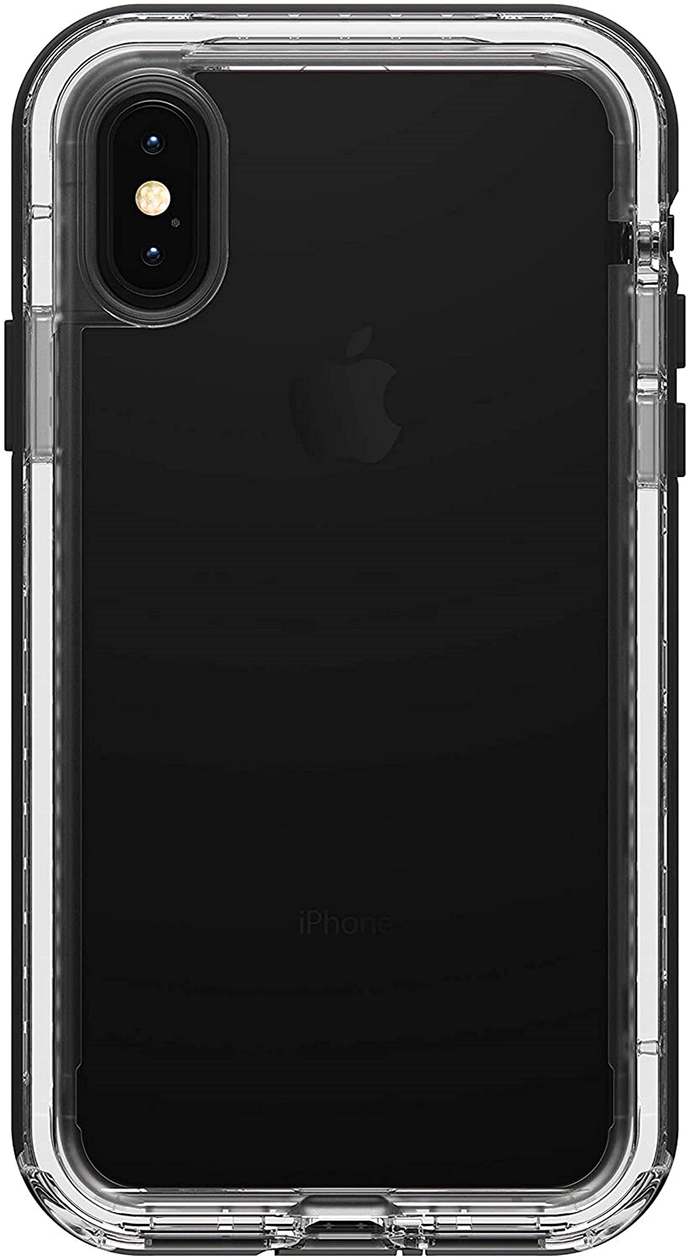 LifeProof Next Series iPhone X/XS Case with 360° Rotating Ring Holder & Kickstand - Black Crystal - Protective Phone Cover for Work, Travel & Outdoor Activities
