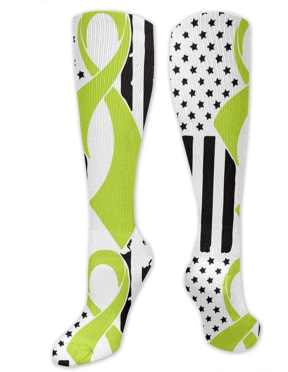 Half Denmark Flag Half USA Flag Love Heart Unisex Casual Crew Socks - Comfortable Everyday Socks for Travel, Sports & Patriotic Fashion