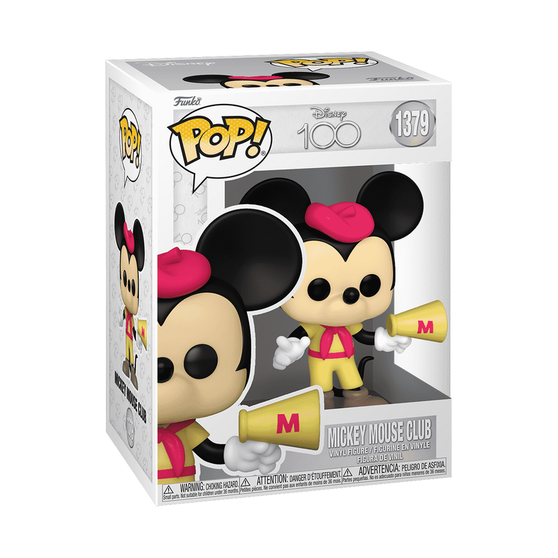 Mickey Mouse Club Funko Pop Disney 100th Anniversary Vinyl Figure #1379 with Protector Case - Perfect for Disney Collectors, Gifts, and Home Decor Display