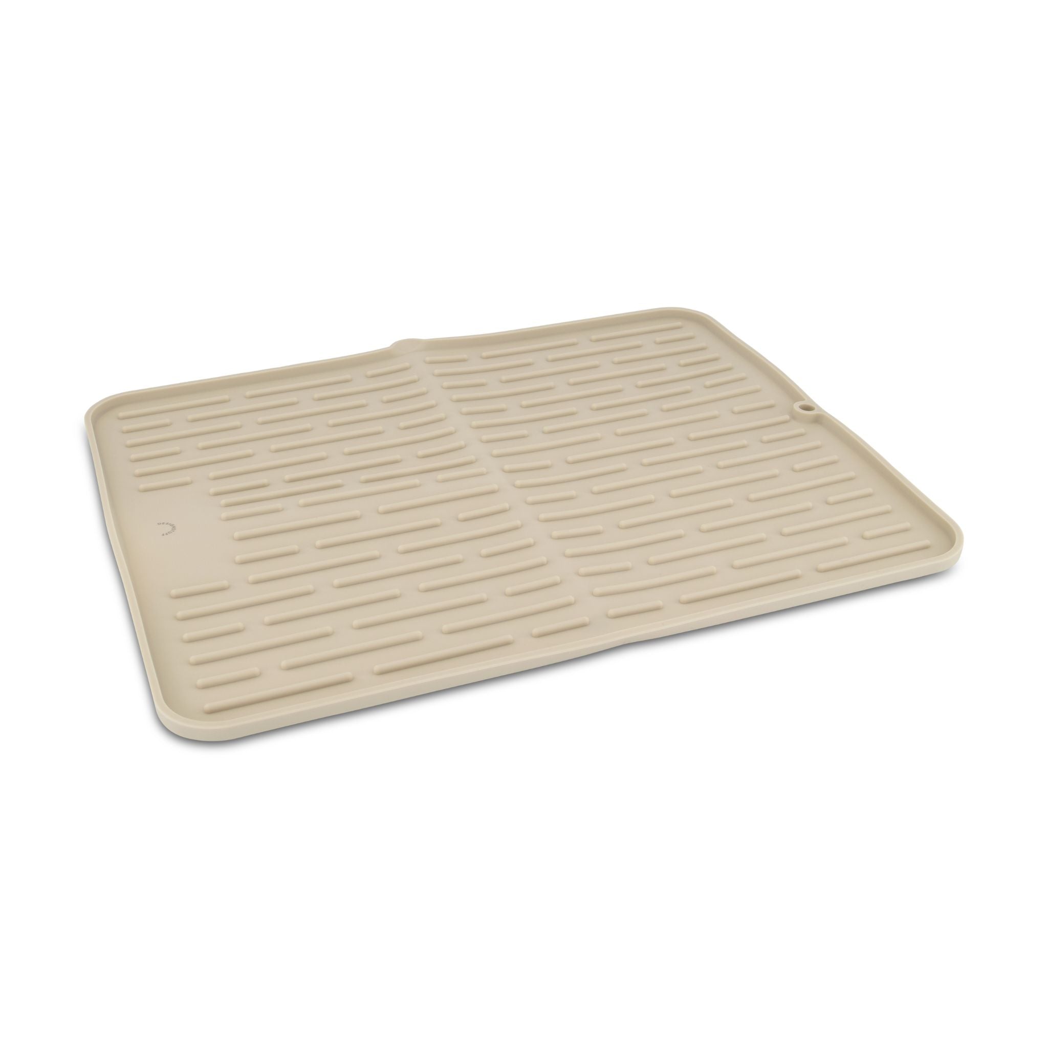 DESIGNSTUFF Large Folding Silicone Drying Mat with Drainage Hole - Non-Slip Dish Drying Rack for Kitchen Counter, Sink, or Camping Use