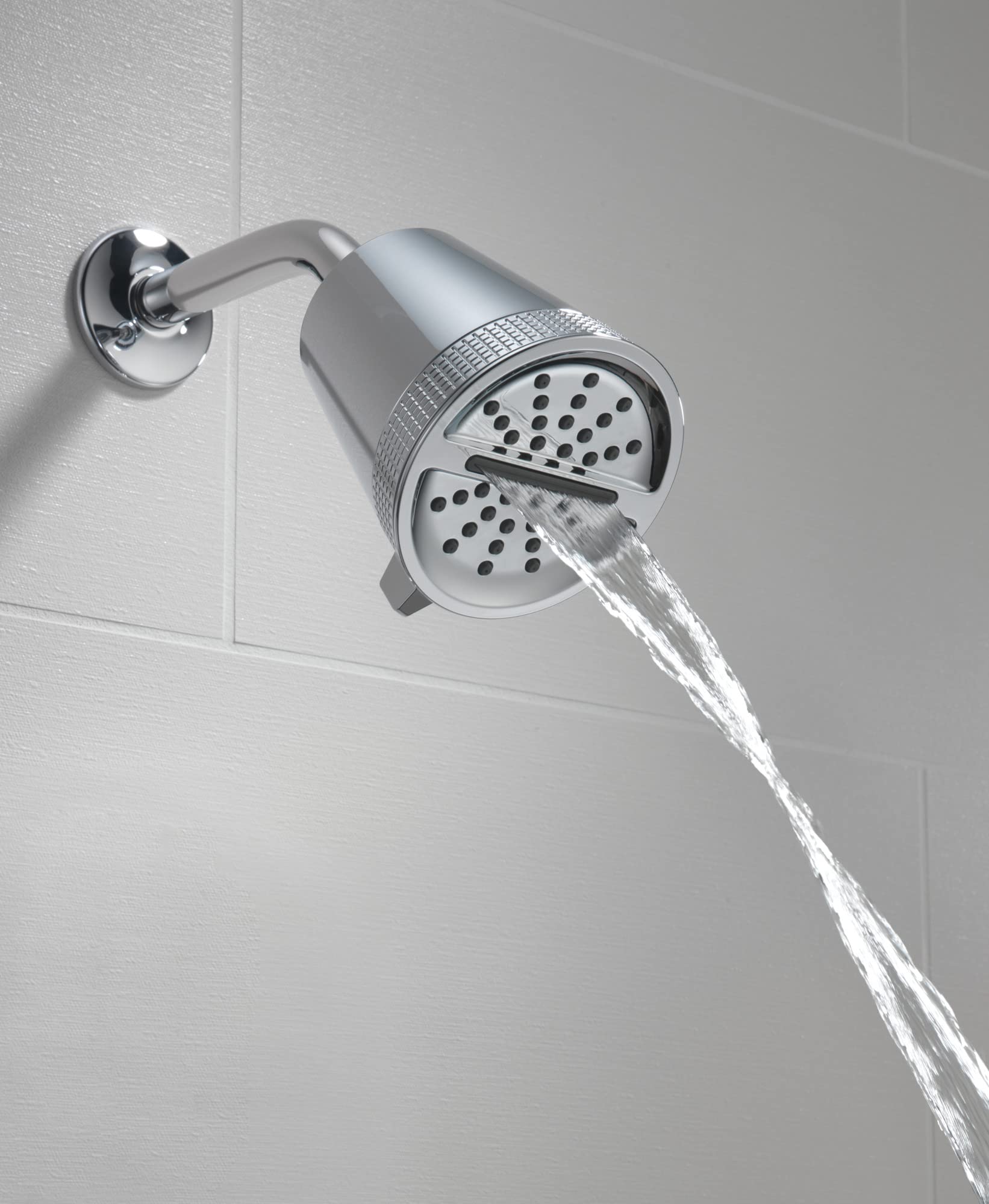 Delta Faucet 52386-PR Modern Chrome Shower Head with Lumicoat Finish - High Pressure Water Saving for Bathroom & Spa Relaxation