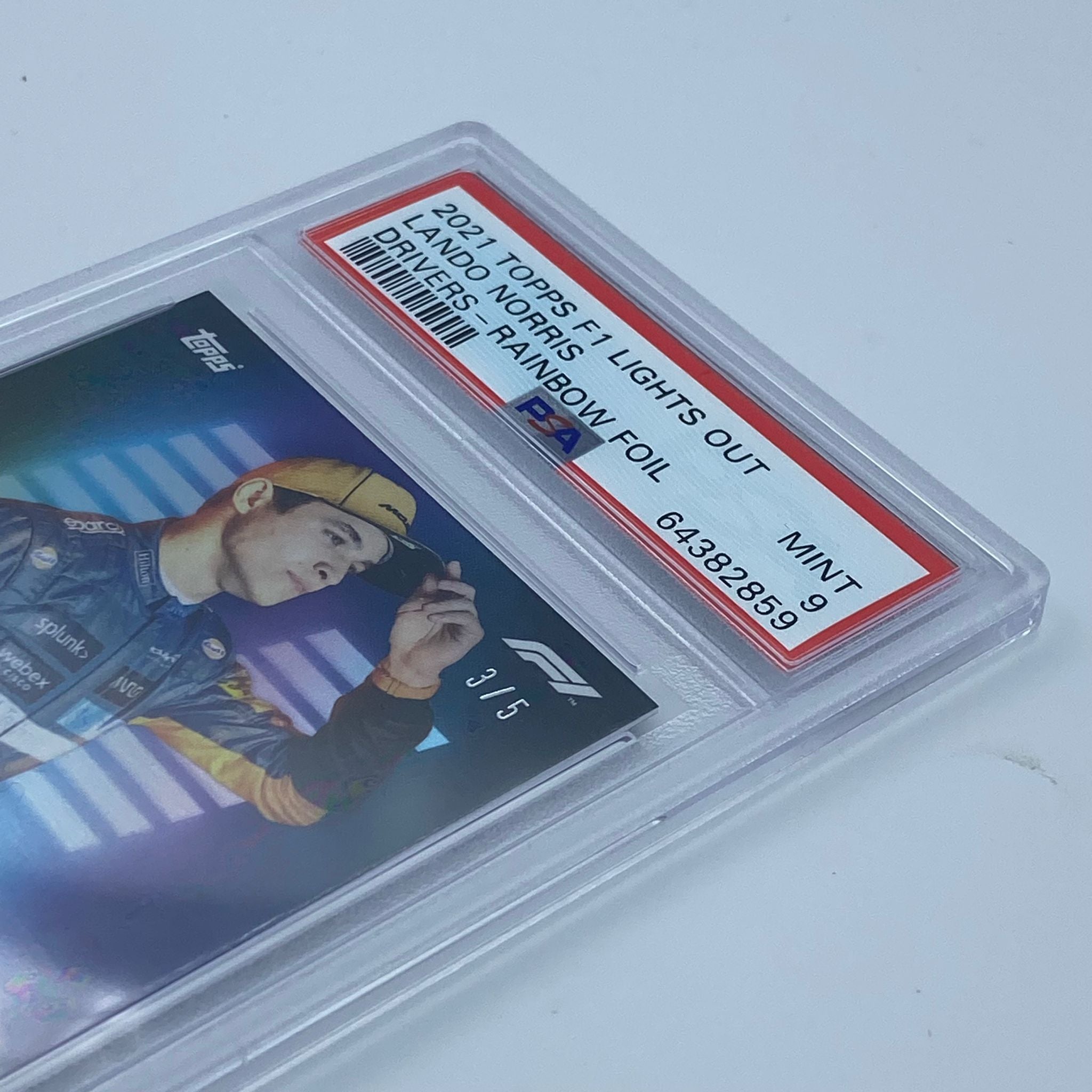 PSA 9 Lando Norris 2021 Topps Chrome Formula 1 F1 Drivers Rainbow Foil Card - Perfect for F1 Collectors, Racing Fans & Sports Memorabilia Enthusiasts