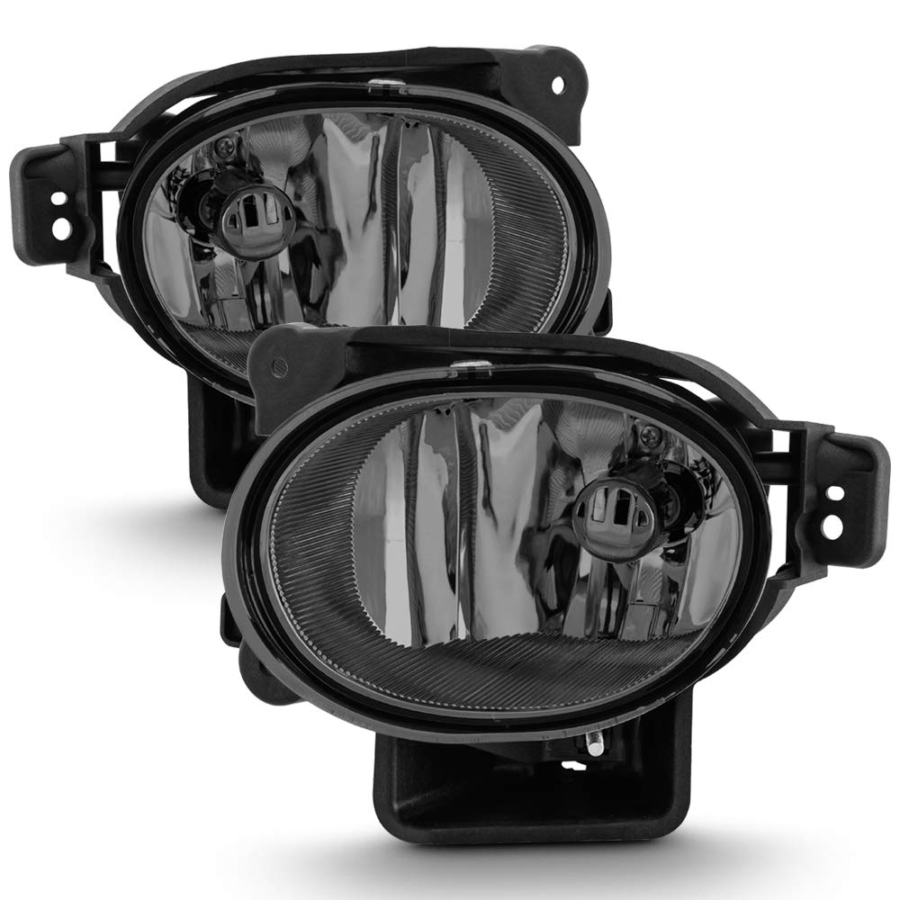ACANII Smoked Lens Bumper Fog Lights Assembly with Bulbs for 2007-2008 Acura TL - Driver & Passenger Side - Enhance Night Driving Visibility & Style