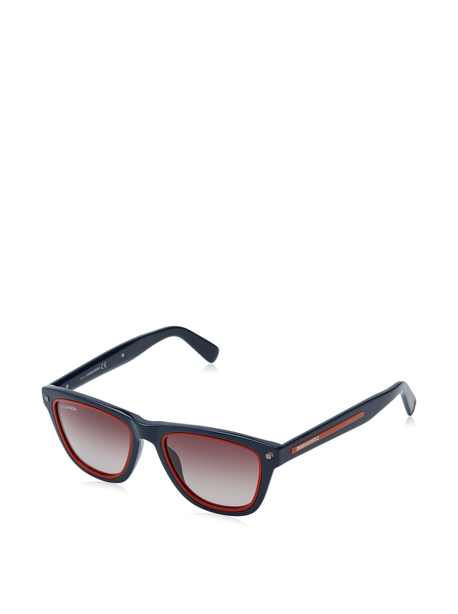 DSquared2 DQ169 Sunglasses - Shiny Blue Gradient Roviex Lenses for Men & Women | UV Protection, Fashion Eyewear for Outdoor Activities, Beach, and Driving