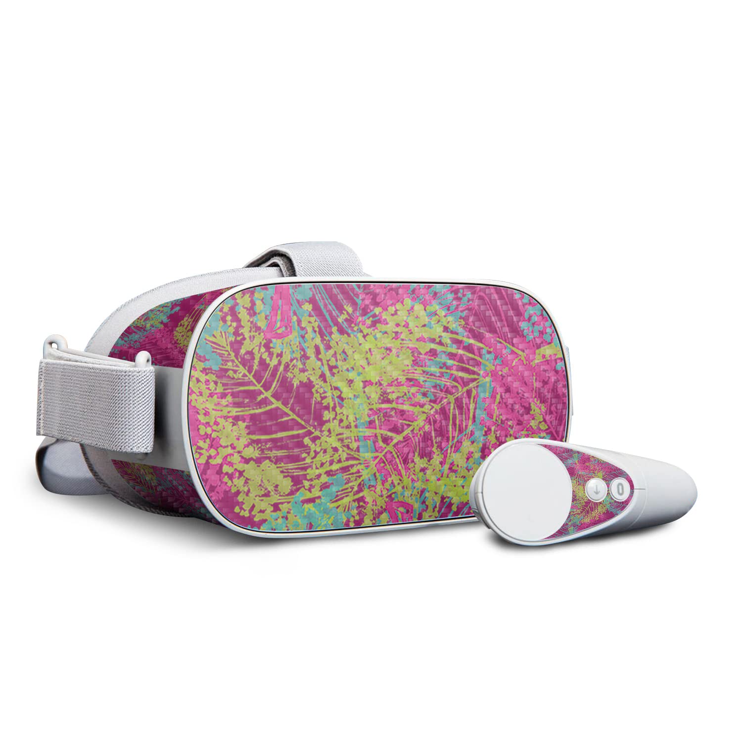Premium Carbon Fiber Skin for Oculus Go - Magenta Summer Design | Protective & Durable Textured Cover | Easy to Apply & Remove | Made in USA | Perfect for Gaming, VR Entertainment & Device Protection