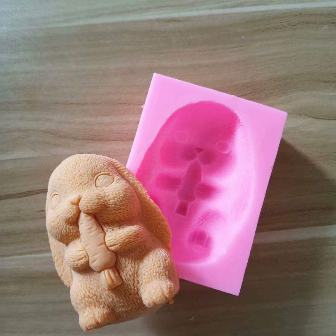 QTMY Easter Bunny Carrot Silicone Molds for Resin, Chocolate, Candy Making - Perfect for Easter Decorations, DIY Crafts & Holiday Baking