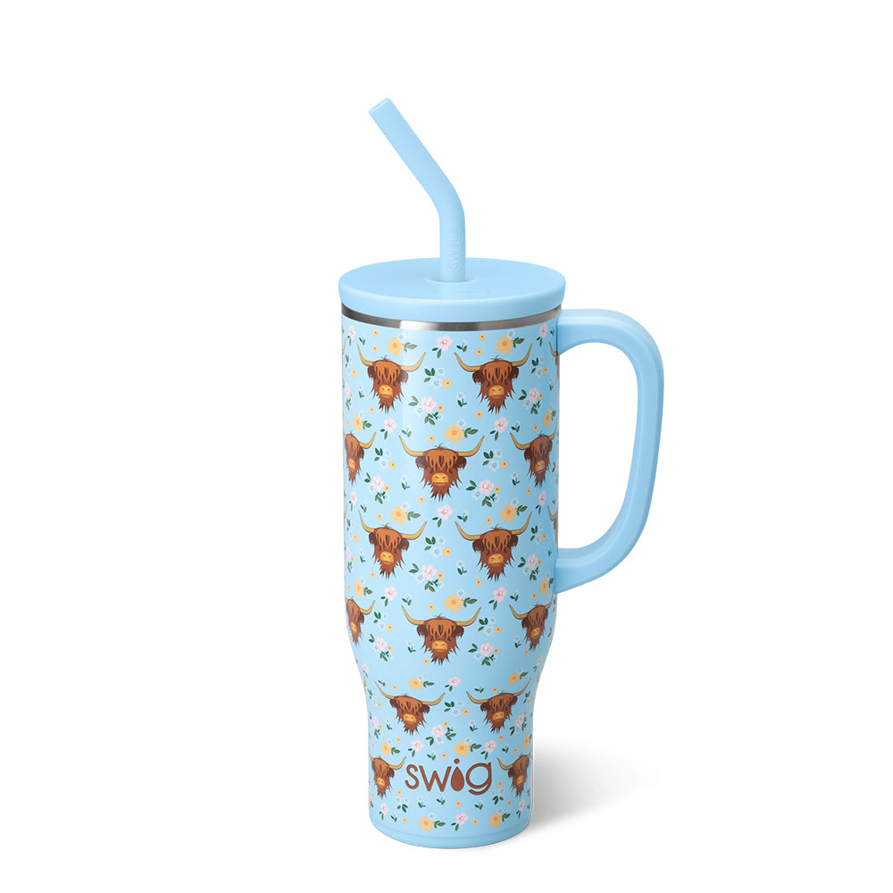 Holy Cow Mega Mug 30oz - Large Insulated Coffee Cup with Handle - Perfect for Hot & Cold Drinks at Home, Office or Travel