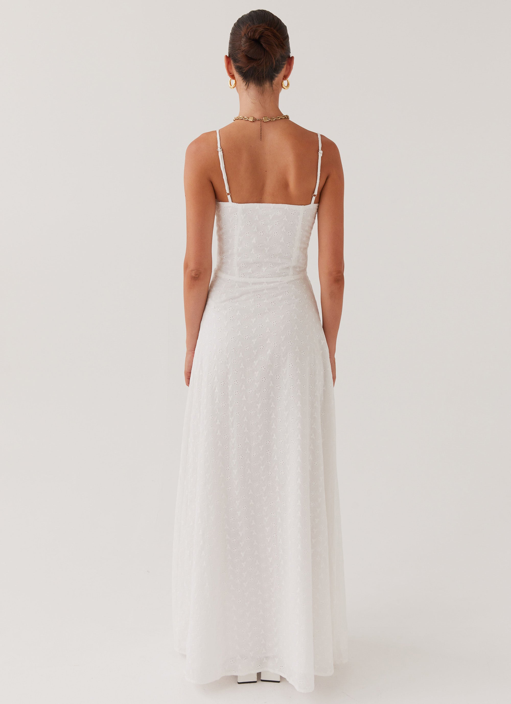 Elsie Broderie Maxi Dress for Women - Floral Embroidery White Summer Dress - Perfect for Beach, Wedding & Vacation Outfits