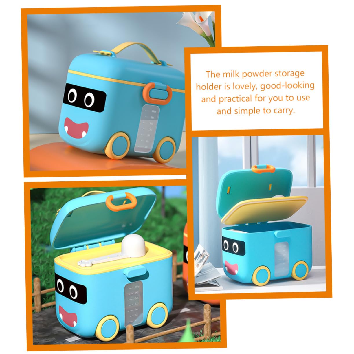 Airtight Travel Formula Dispenser - Portable Plastic Milk Powder Container for Baby Formula Storage | Perfect for On-the-Go Feeding, Travel, and Daily Use